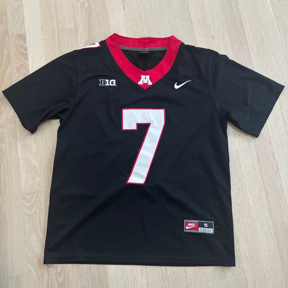Nike Minnesota Gophers Jersey Mens Small Black Excellent Eric Decker #7 Big Ten